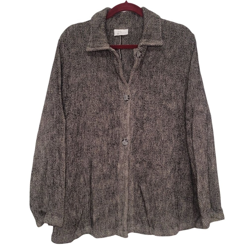 Vtg 90s Gray Oversized Shacket
